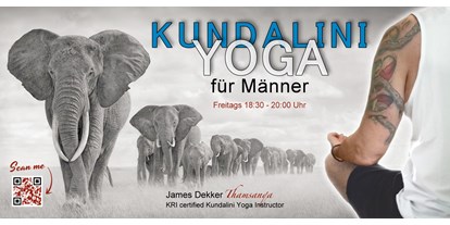 Yogakurs - Ausstattung: Sitzecke - Köln Kalk - Aktueller Flyer - Kundalini Yoga in Bergisch Gladbach mit James