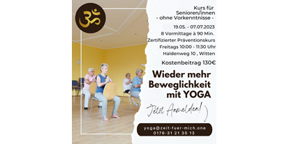Yogakurs - Art der Yogakurse: Geschlossene Kurse (kein späterer Einstieg möglich) - Bochum - Wieder mehr Beweglichkeit mit Yoga
