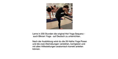 Yogakurs - Yogastil: Bikram Yoga / Hot Yoga - HOT YOGA AUSBILDUNG