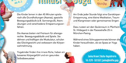 Yogakurs - Kurse für bestimmte Zielgruppen: Kurse für Kinder - München Neuhausen - Janina Kraner