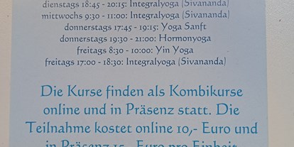 Yogakurs - Mitglied im Yoga-Verband: BYV (Der Berufsverband der Yoga Vidya Lehrer/innen) - Wiesbaden - Meine Kurse 🕉️💝🙏 - Ursula Owens