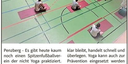 Yogakurs - Kurse für bestimmte Zielgruppen: Kurse für Jugendliche - Bichl (Landkreis Bad Tölz-Wolfratshausen) - Fußball und Yoga - Yogagarten / Yogaschule Penzberg Bernhard und Christine Götzl