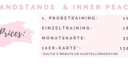 Yogakurs - Weitere Angebote: Workshops - Hamburg - YogaRomina - Handstands & Inner Peace