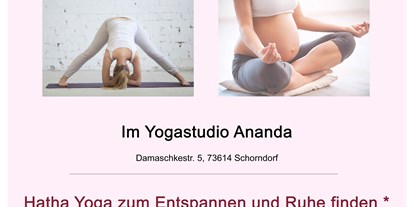 Yogakurs - Schorndorf (Rems-Murr-Kreis) - Neue KUrse ab Januar / Februar 2023 - Hatha Yoga zum Entspannen und Ruhe finden mit Klang