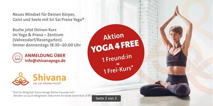 Yogakurs - Ambiente: Kleine Räumlichkeiten - Niedersachsen - Rabatt: *bring a friend* - ShivanaYoga ♾ Sri Sai Prana Yoga® -Yoga für Alle/ Yoga für Frauen/ Yoga für Reiter*innen