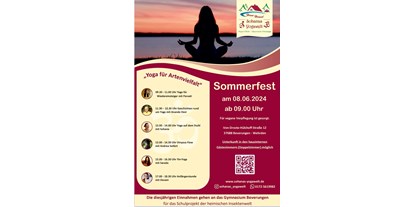 Yogakurs - geeignet für: Schwangere - Sommerfest, Kreis Höxter, Beverungen-Wehrden, kostenlose Yogastunden auf Spendenbasis - Sommerfest - Yoga für Artenvielfalt