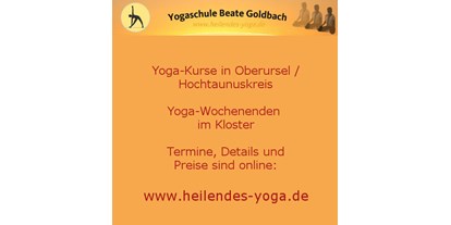 Yogakurs - Kurssprache: Deutsch - Oberursel - Yogaschule Beate Goldbach